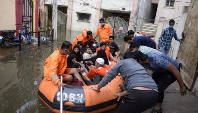 印度南部多地持續強降雨已致87人死亡