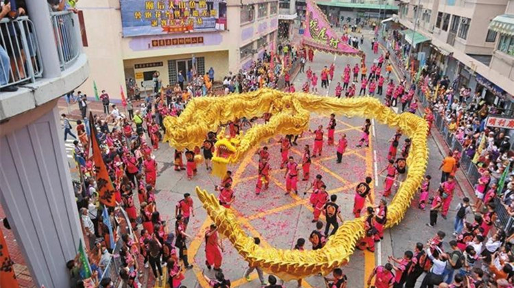 屏山鄉天后誕復辦金龍「噴火」