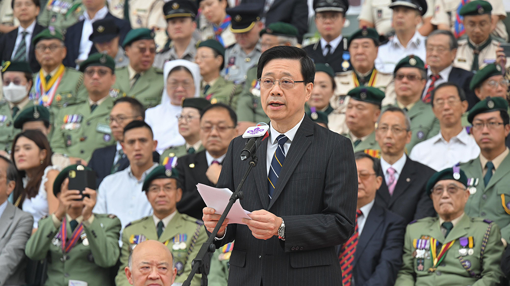 李家超出席香港童軍大會操：對香港的青年充滿希望