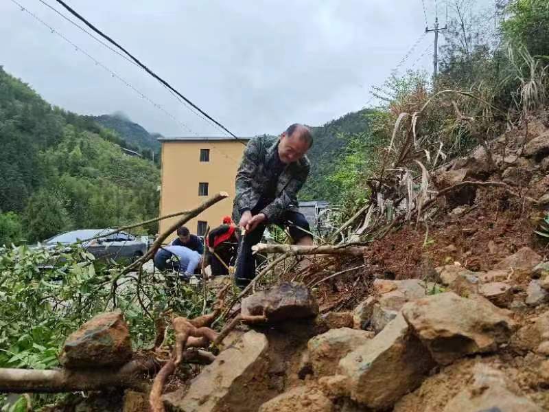 有片丨皖歙縣獅石鄉：強降雨引發山洪塌方 黨員幹部急救援保安全